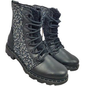 Sorel Women's Size 6 Black Lennox Cozy Waterproof Lace Up Leather Boots